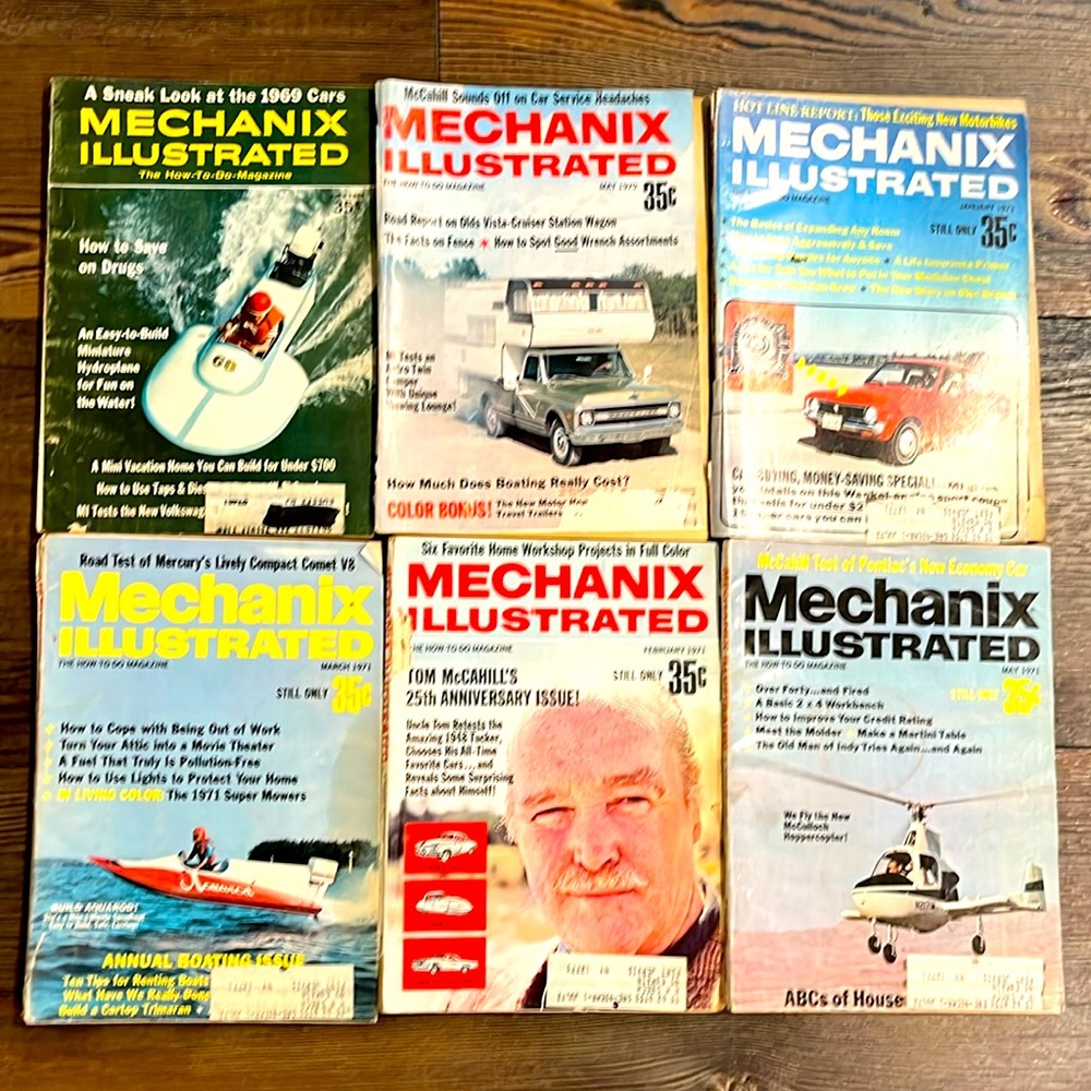 Vintage Mechanix Illustrated Lot Of 6